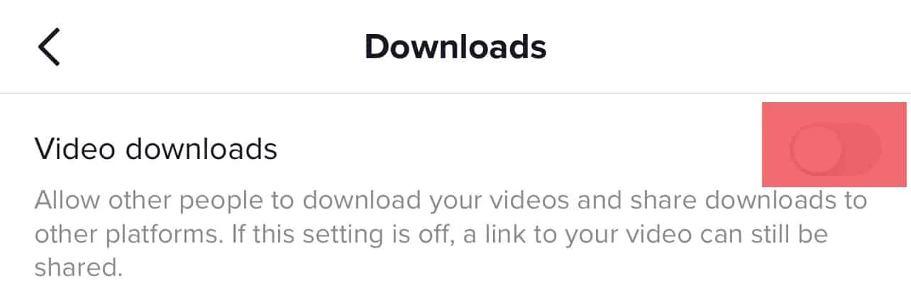 Schakel video -downloads uit