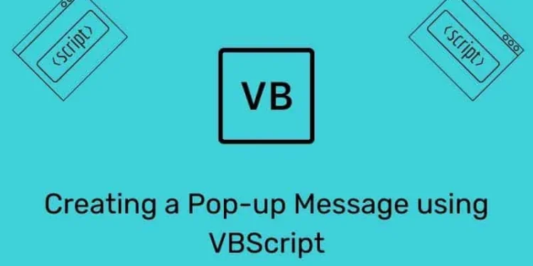 vbscript를 사용하여 팝업 메시지를 만듭니다