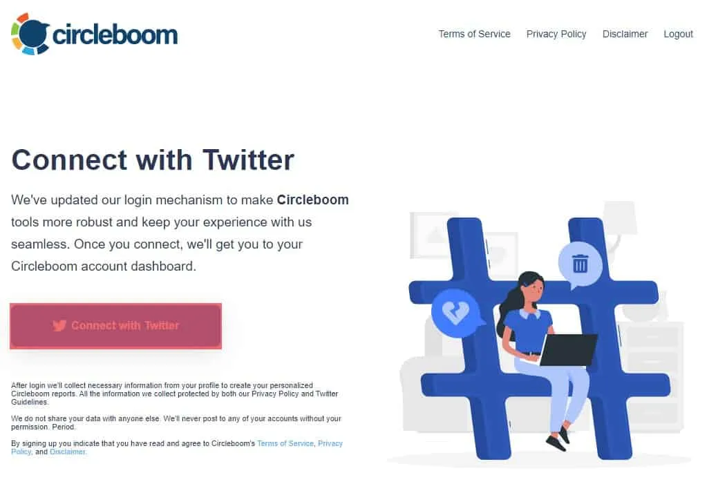 Підключіть Circleboom за допомогою Twitter