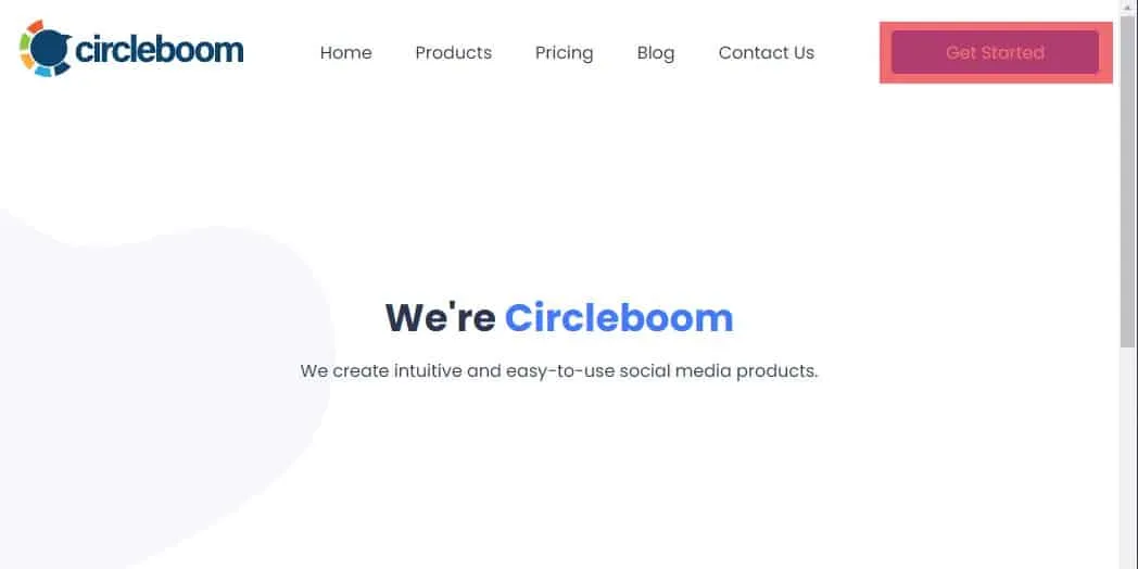 CircleBoom Komme i gang -knappen