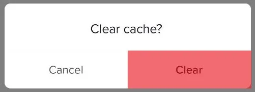 Conferma Clear Cache su tiktok Android