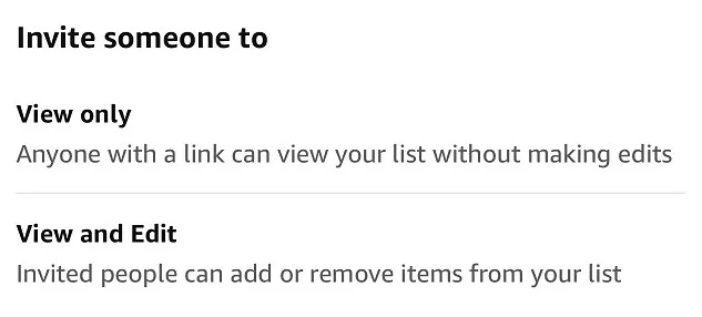 Amazon Wishリストの権限