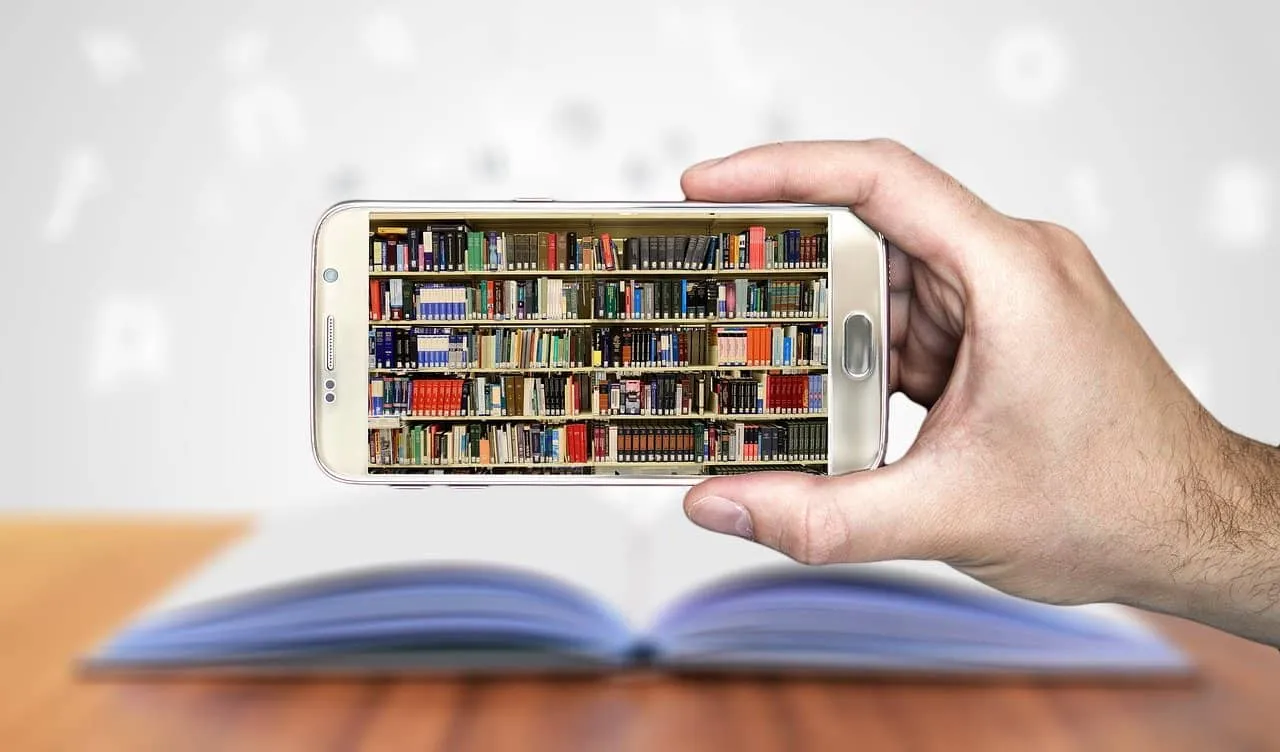Libros a través de la cámara del teléfono